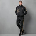 Black With Yellow Stripes Tracksuit - TS 02